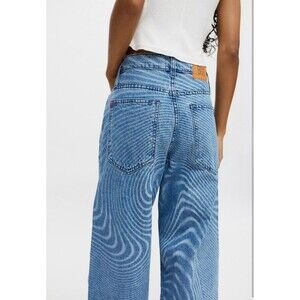 BDG Urban Outfitters Size 28 Rih High Rise Extreme Baggy Sonic Wave Blue Jeans